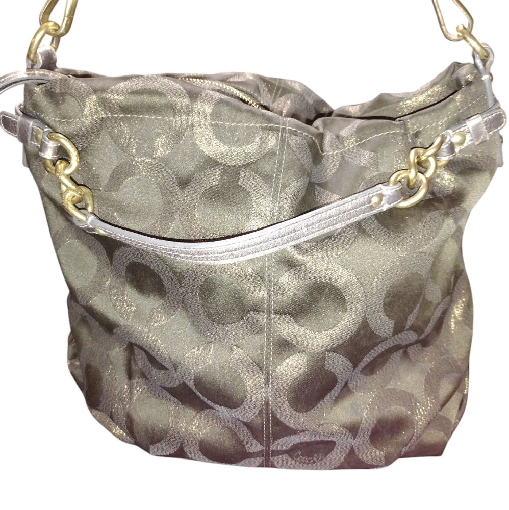 Coach Metallic Brown Shoulder Bag - Picture 2 of 5